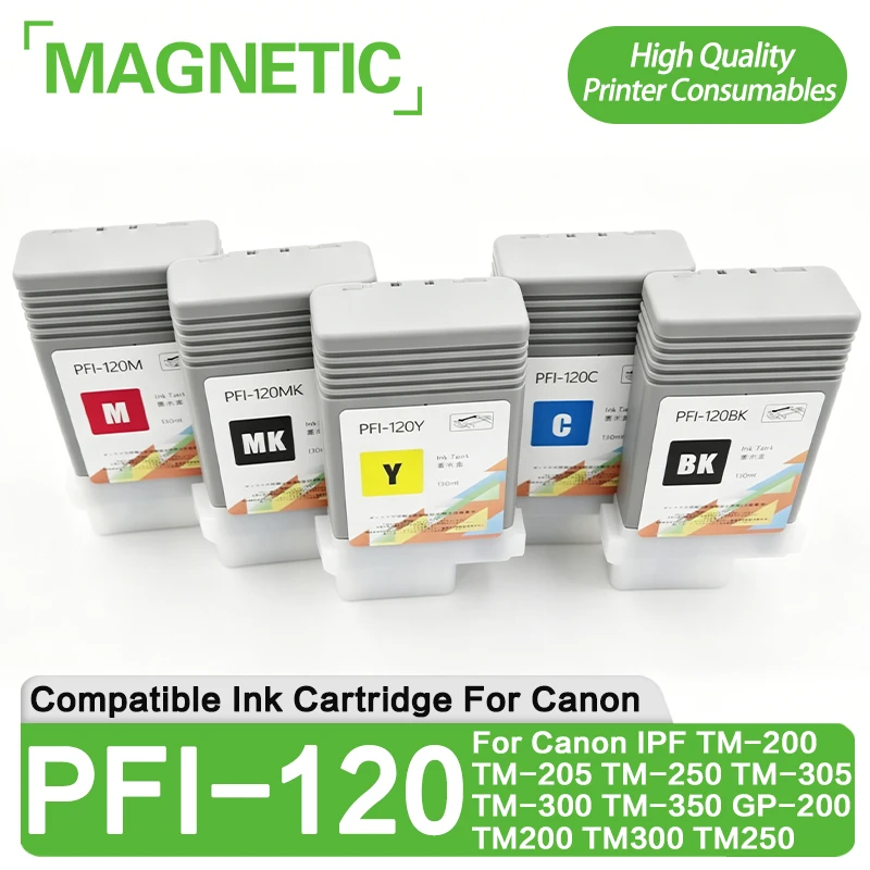 PFI-120 PFI120 Compatible Ink Cartridge With Pigment Ink With Chip For Canon imagePROGRAF TM-200 TM-205 TM-300 TM-305 Printer
PFI-120 PFI120 Compatible Ink Cartridge With Pigment Ink With Chip For Canon imagePROGRAF TM-200 TM-205 TM-300 TM-305 Printer