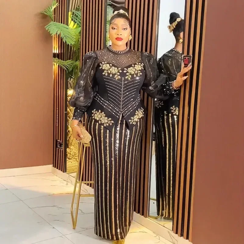 Plus Size Evening Dresses for Women African Luxury Sequin Gown Elegant Spring Wedding Party Long Dress Ankara Ladies Clothing
Plus Size Evening Dresses for Women African Luxury Sequin Gown Elegant Spring Wedding Party Long Dress Ankara Ladies Clothing