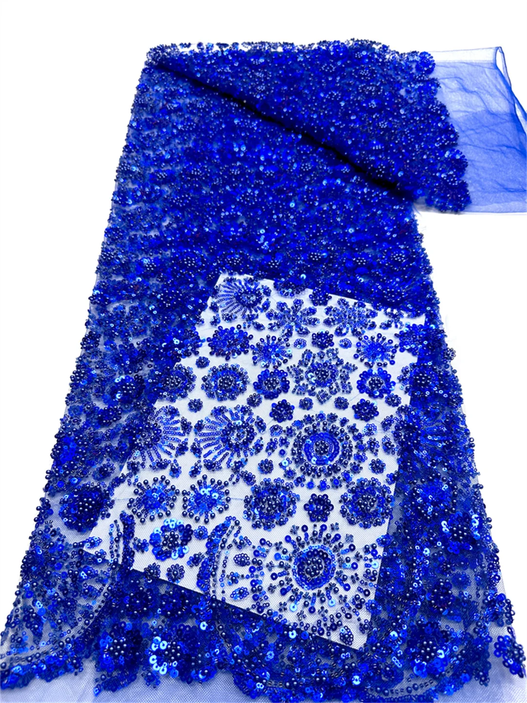 Latest African Beads Mesh Lace Fabrics 2026 High Quality French Sequins Lace Fabric 5 Yards For Nigerian Wedding Dresses Sewing
Latest African Beads Mesh Lace Fabrics 2026 High Quality French Sequins Lace Fabric 5 Yards For Nigerian Wedding Dresses Sewing
