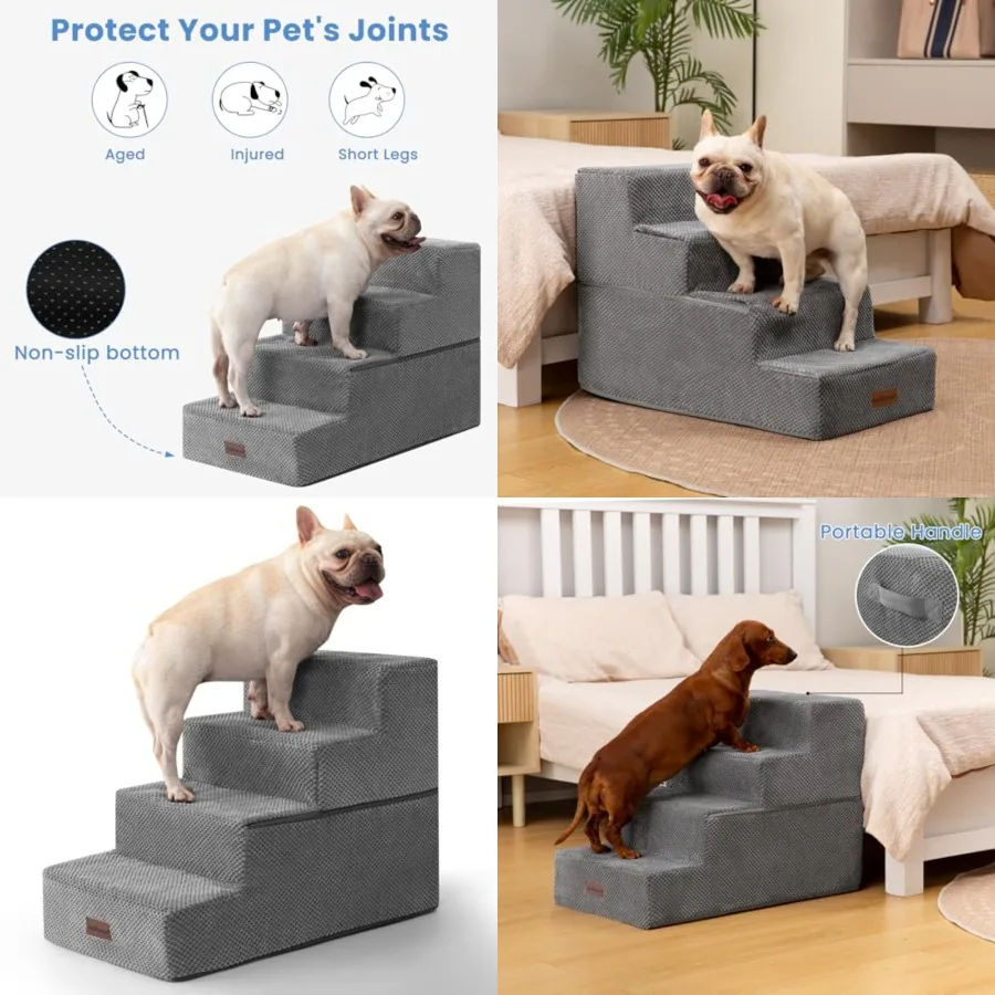 Dog Stairs for Bed 18." H, -Step Dog Steps for Small Dogs and Cats, Indoor Non-Slip Balanced Pet Stairs are Suitable for Puppy,
Dog Stairs for Bed 18." H, -Step Dog Steps for Small Dogs and Cats, Indoor Non-Slip Balanced Pet Stairs are Suitable for Puppy,