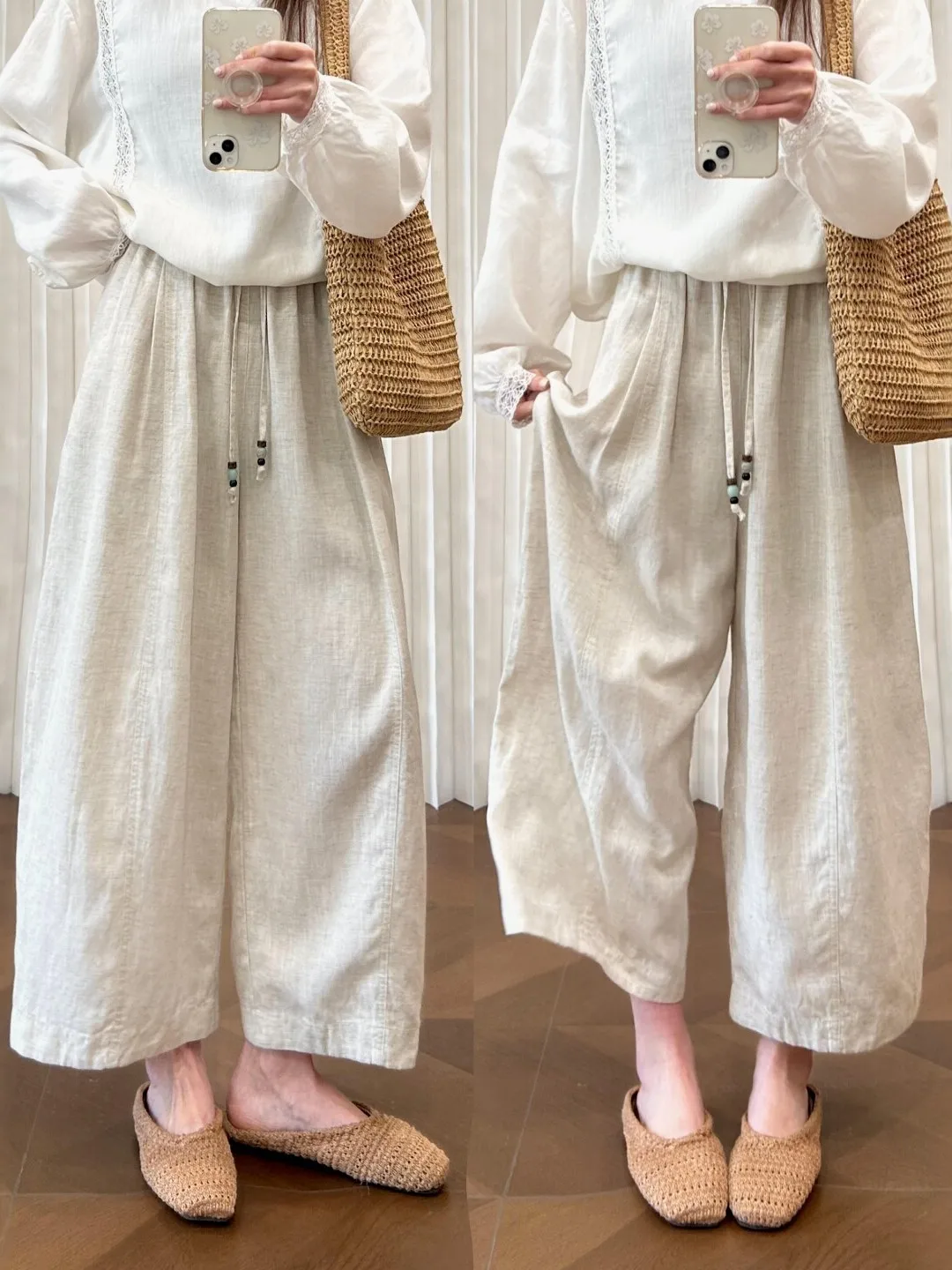 High Waist Wide Leg Casual Pants Draped Loose Fashionable plus Size Korean Style Summer Pants Straight Cut Single Piece
High Waist Wide Leg Casual Pants Draped Loose Fashionable plus Size Korean Style Summer Pants Straight Cut Single Piece