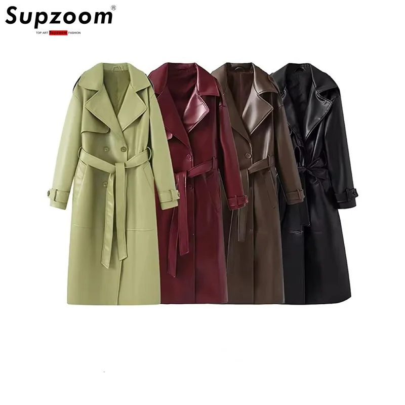 Supzoom 2026 New Arrival Top Fashion Temperament Belt Design Makes The Pu Leather Windbreaker Look Slim And Long Jacket
Supzoom 2026 New Arrival Top Fashion Temperament Belt Design Makes The Pu Leather Windbreaker Look Slim And Long Jacket