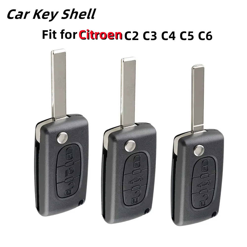 Remote Key Case For Citroen C2 C3 C4 C5 C6 Flip Folding Key Shells with Uncut 2/3/4 Buttons For Peugeot 207 307 407 308 407 607
Remote Key Case For Citroen C2 C3 C4 C5 C6 Flip Folding Key Shells with Uncut 2/3/4 Buttons For Peugeot 207 307 407 308 407 607