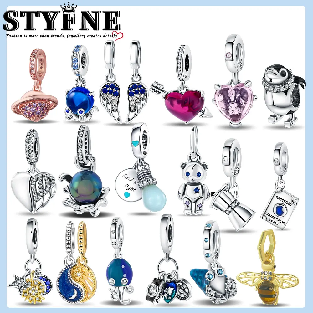 Trendy 925 sterling silver Sparkling Bee Dangle Charm Fit Bracelet Necklaces And Necklaces Women's Fashion Jewelry Gifts
Trendy 925 sterling silver Sparkling Bee Dangle Charm Fit Bracelet Necklaces And Necklaces Women's Fashion Jewelry Gifts