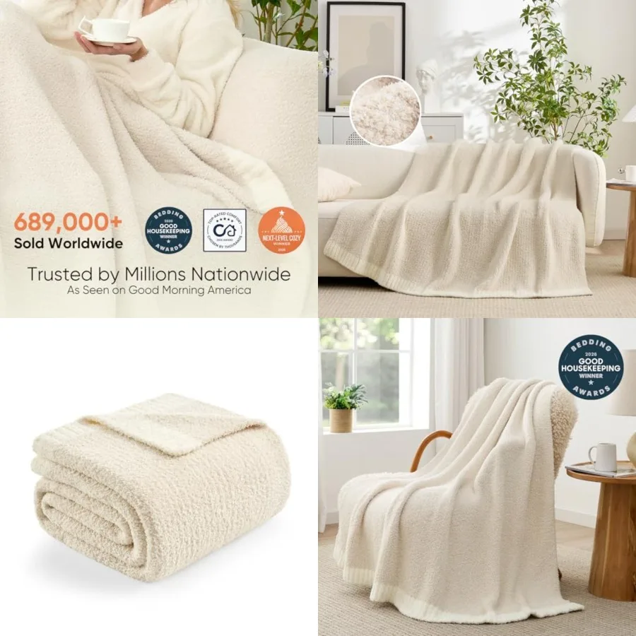 Buttery Ivory Bedding Blanket Size 60x80, Super Soft Warm Cozy Knit Fuzzy Microfiber Blanket for Sofa, Bed, Living Room,,60x80
Buttery Ivory Bedding Blanket Size 60x80, Super Soft Warm Cozy Knit Fuzzy Microfiber Blanket for Sofa, Bed, Living Room,,60x80