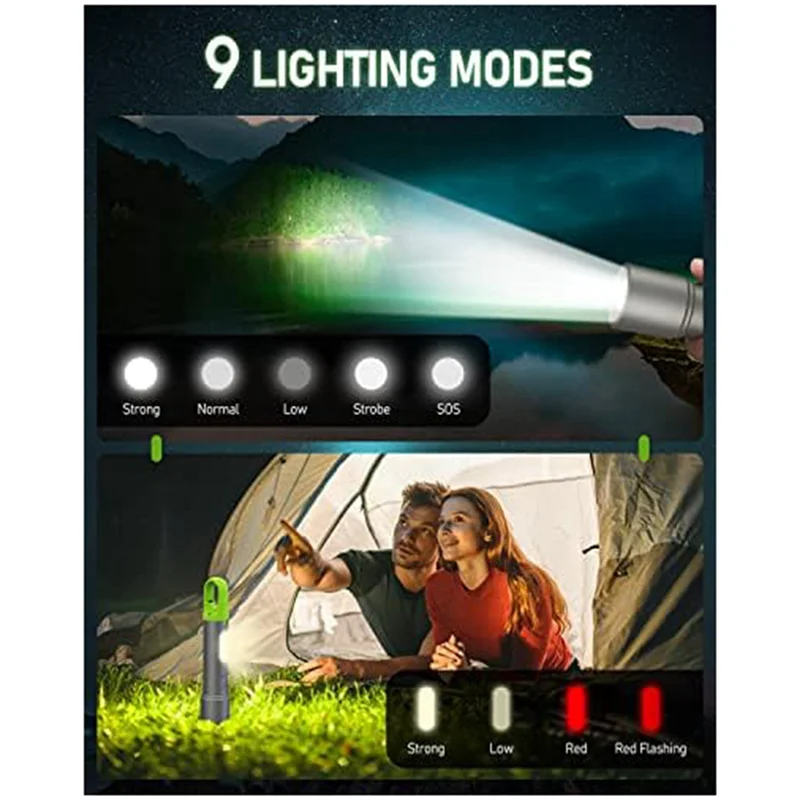A69P-LED Rechargeable Flashlights Zoomable 9 Modes Tactical Flashlights High Lumens With Side Light, IP65 Waterproof
A69P-LED Rechargeable Flashlights Zoomable 9 Modes Tactical Flashlights High Lumens With Side Light, IP65 Waterproof