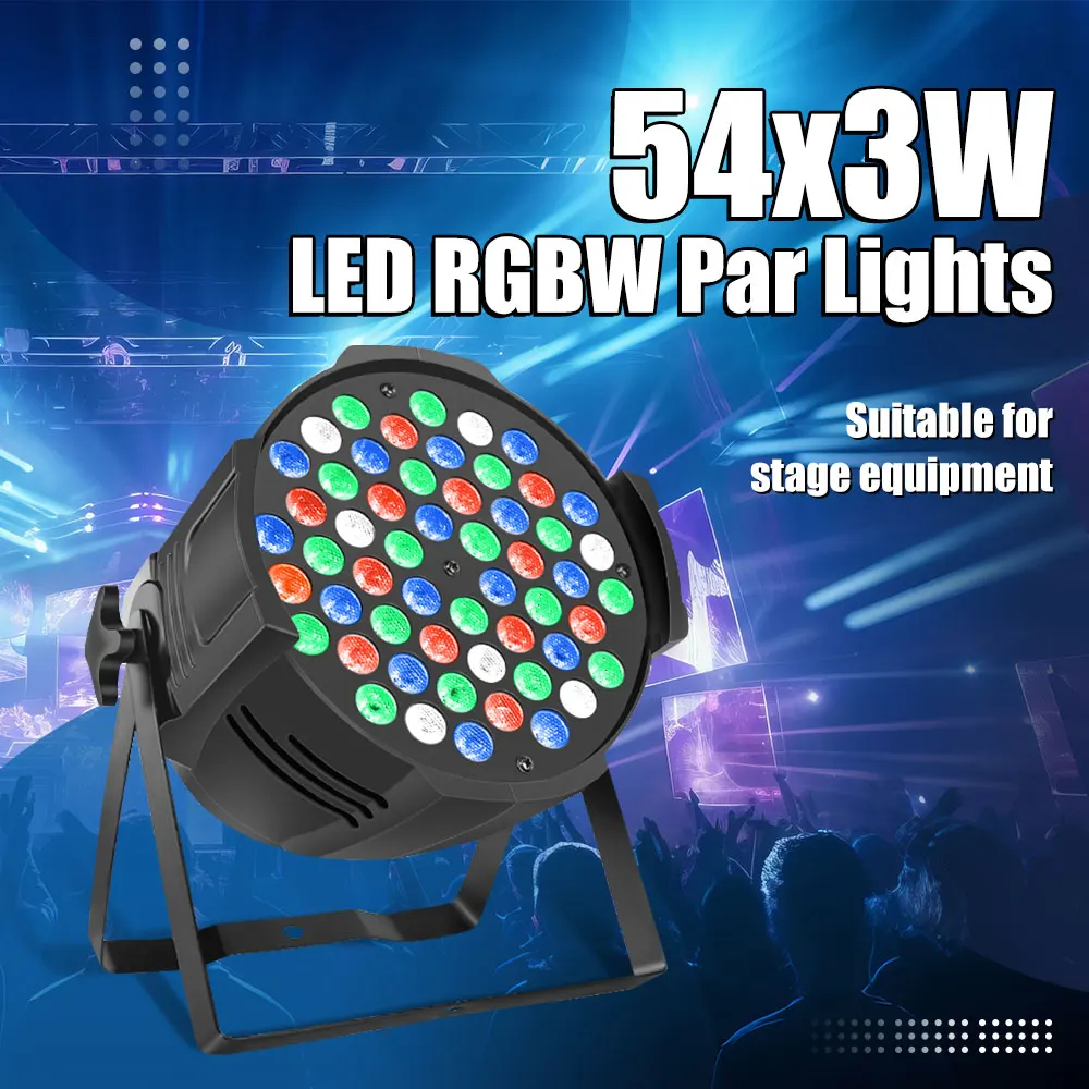 LED 54x3W Aluminum Par Light - RGBW DMX 512 Stage Lighting For DJ Disco Home Party And Concert Events Weddings
LED 54x3W Aluminum Par Light - RGBW DMX 512 Stage Lighting For DJ Disco Home Party And Concert Events Weddings