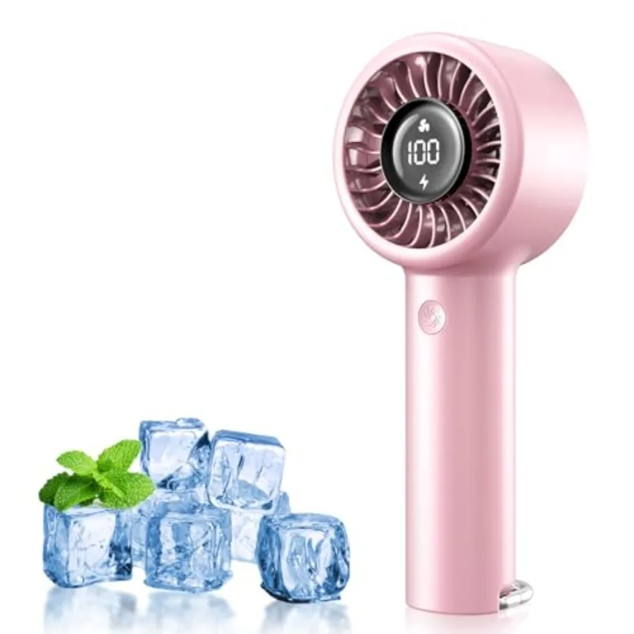 Handheld Turbo Fan, High Speed Mini Portable Personal Fan Rechargeable, 5-Speed Cooling, LED Display Battery Operated with Cara
Handheld Turbo Fan, High Speed Mini Portable Personal Fan Rechargeable, 5-Speed Cooling, LED Display Battery Operated with Cara