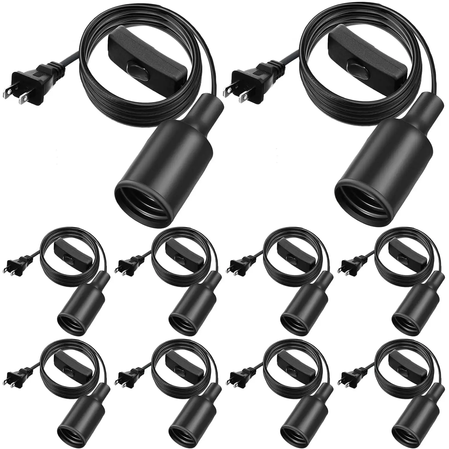 10Pcs Hanging Light Cord Pendant Light Cord with Switch Light Socket Extension Light Bulb Socket Cable Lamp Kit for E26 E27 Lamp
10Pcs Hanging Light Cord Pendant Light Cord with Switch Light Socket Extension Light Bulb Socket Cable Lamp Kit for E26 E27 Lamp