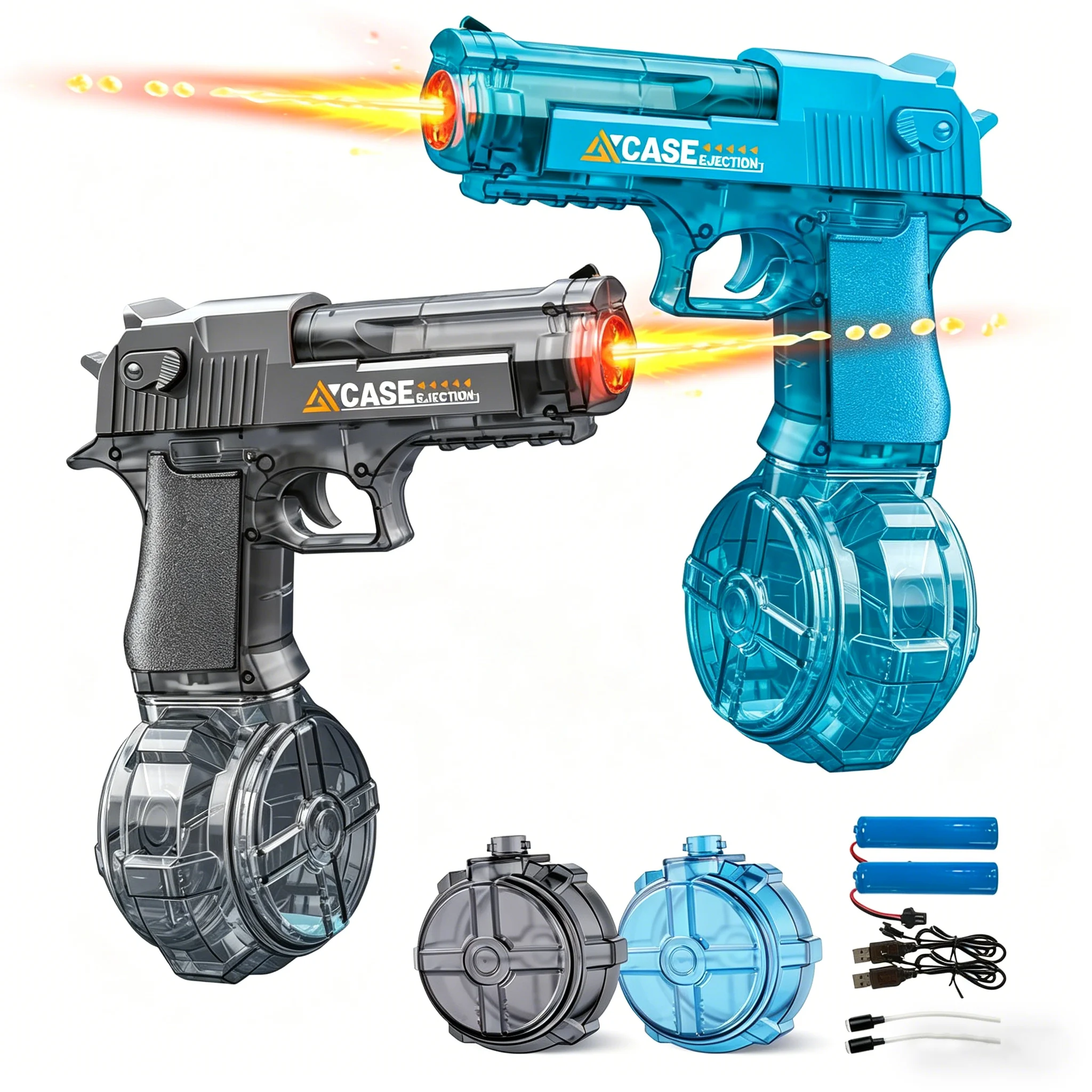 Manual & Electric Water Gun for Kids & Adults, With Lights & Rechargeable Water Blaster for Summer Pool Beach Outdoor Squirt Gun
Manual & Electric Water Gun for Kids & Adults, With Lights & Rechargeable Water Blaster for Summer Pool Beach Outdoor Squirt Gun