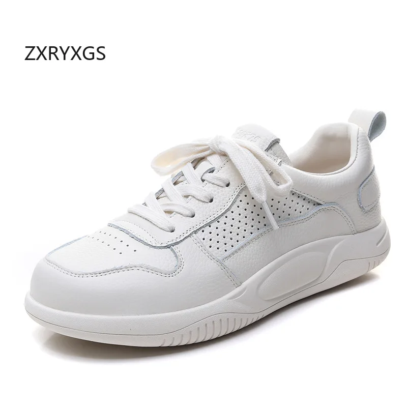ZXRYXGS Top Cowhide Hollow White Shoes Flat Sneakers 2025 New Lace-up Breathable Comfortable Women Leather Sneakers Casual Shoes
ZXRYXGS Top Cowhide Hollow White Shoes Flat Sneakers 2025 New Lace-up Breathable Comfortable Women Leather Sneakers Casual Shoes