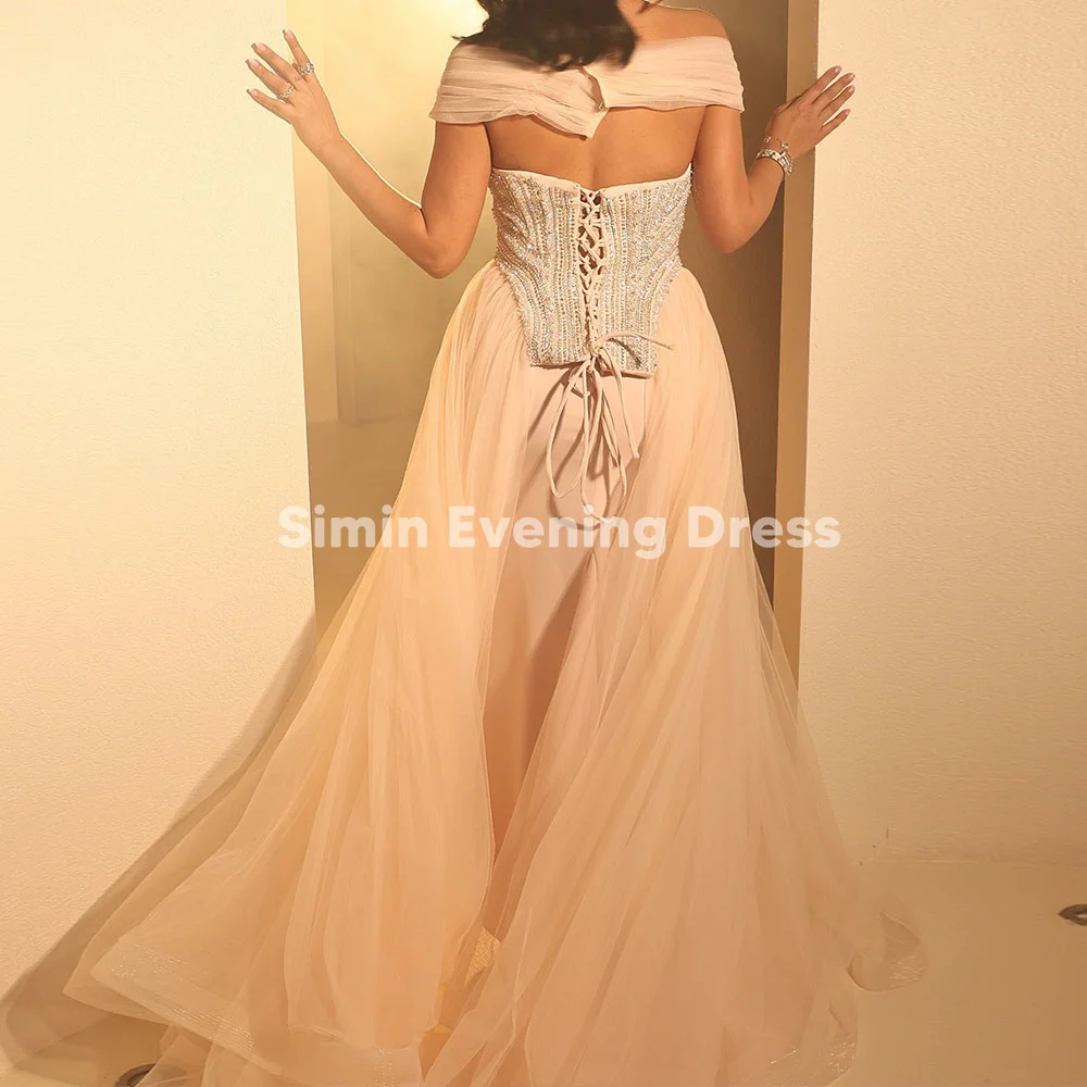Simin Women's Bateau Beaded Sheath Floor-Length Evening Dresses With Tulle Peplum Formal Occasion Elegant Party Dresses 2025
Simin Women's Bateau Beaded Sheath Floor-Length Evening Dresses With Tulle Peplum Formal Occasion Elegant Party Dresses 2025