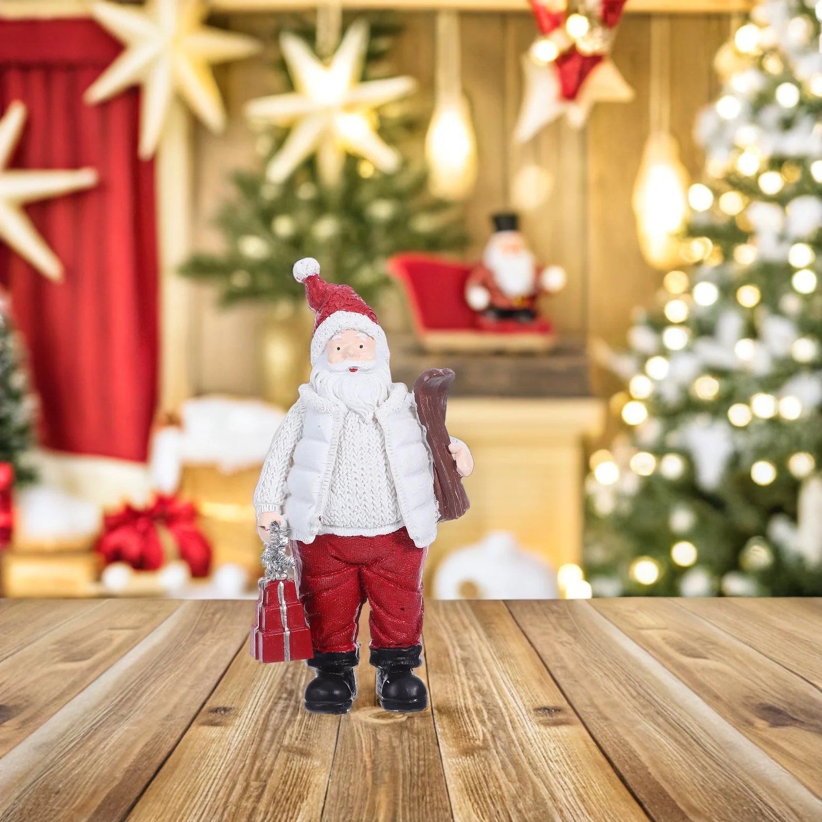 Santa Claus Ornament Tabletop Christmas Standing Figure Figurine Holiday Clas Statue Decorations
Santa Claus Ornament Tabletop Christmas Standing Figure Figurine Holiday Clas Statue Decorations