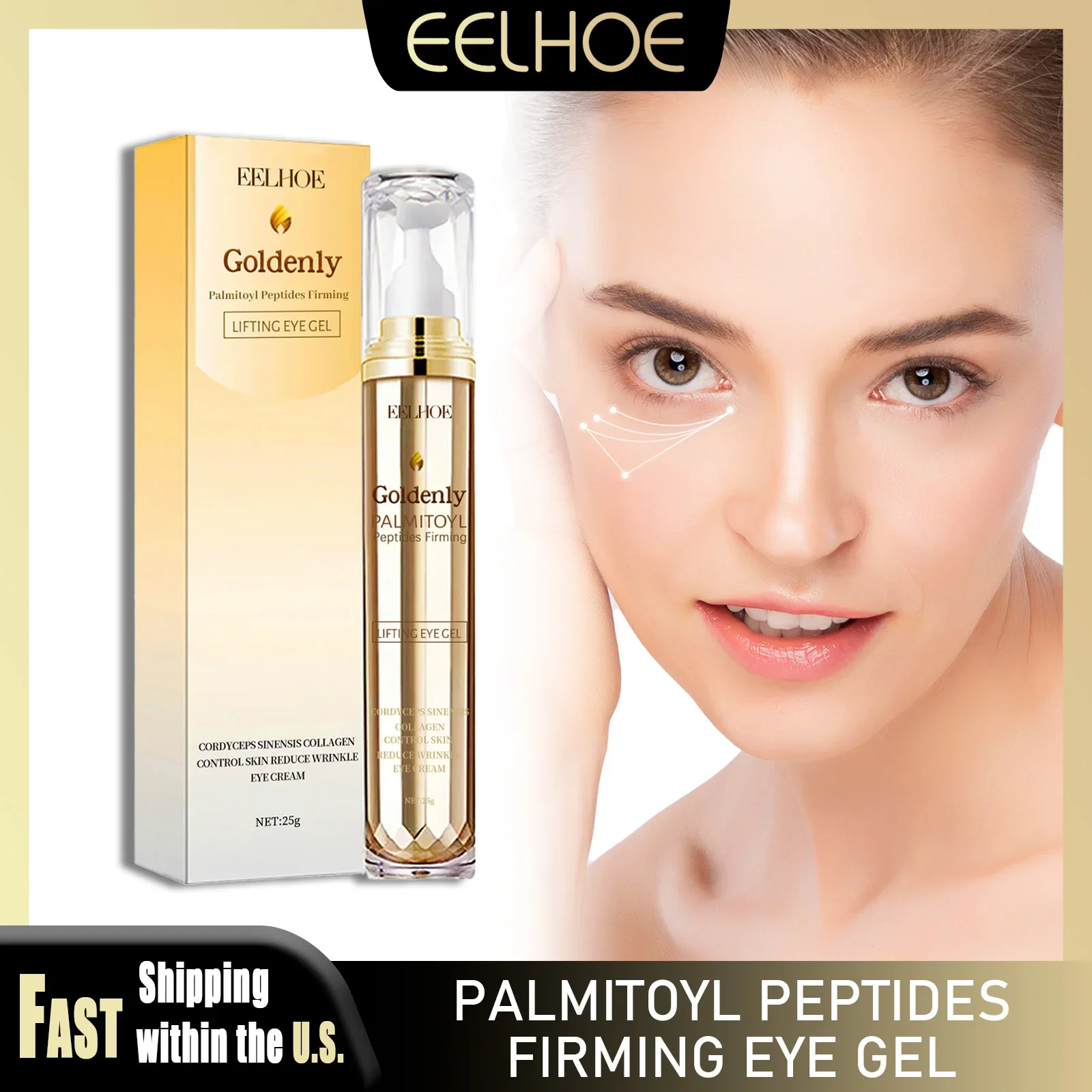 EELHOE Eye Essence Gel Palmitoyl Peptides Firming Nourishing Eyes Area Bags Removal Anti Puffiness Lighten Fine Lines Skin Care
EELHOE Eye Essence Gel Palmitoyl Peptides Firming Nourishing Eyes Area Bags Removal Anti Puffiness Lighten Fine Lines Skin Care