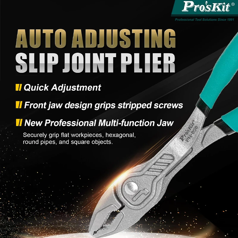 Pro'sKit PN-808 8 Inch Multifunctional Movable Carp Pliers, Pipe Pliers, Water Pump Small Water Pipe Pliers, Fish Mouth Pliers
Pro'sKit PN-808 8 Inch Multifunctional Movable Carp Pliers, Pipe Pliers, Water Pump Small Water Pipe Pliers, Fish Mouth Pliers