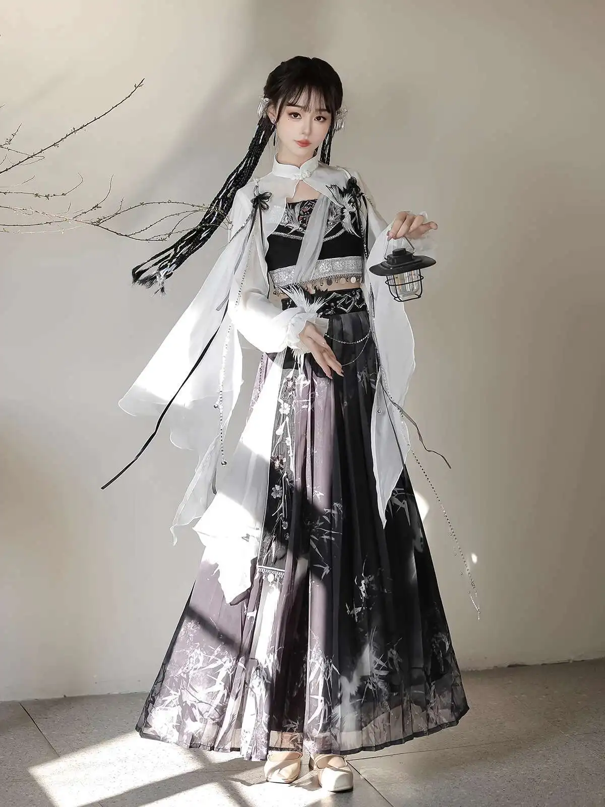 Новый китайский стиль Guofeng Han Elements Alien Топы Лиф Юбка Чернила и стирка Hanfu Cos Косплей Женское традиционное китайское платье 
Новый китайский стиль Guofeng Han Elements Alien Топы Лиф Юбка Чернила и стирка Hanfu Cos Косплей Женское традиционное китайское платье