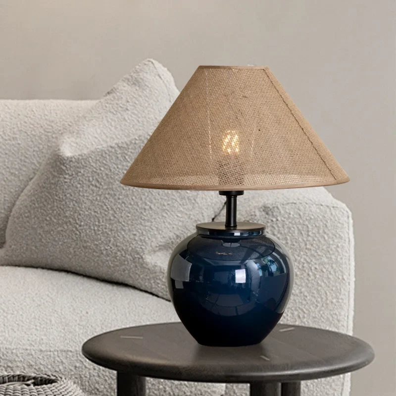 SANDYHA Japanese Retro Blue Ceramic Floor Lamp Bedroom Bedside Led Light Living Room Decoration Home Fabric Lampshade Design
SANDYHA Japanese Retro Blue Ceramic Floor Lamp Bedroom Bedside Led Light Living Room Decoration Home Fabric Lampshade Design