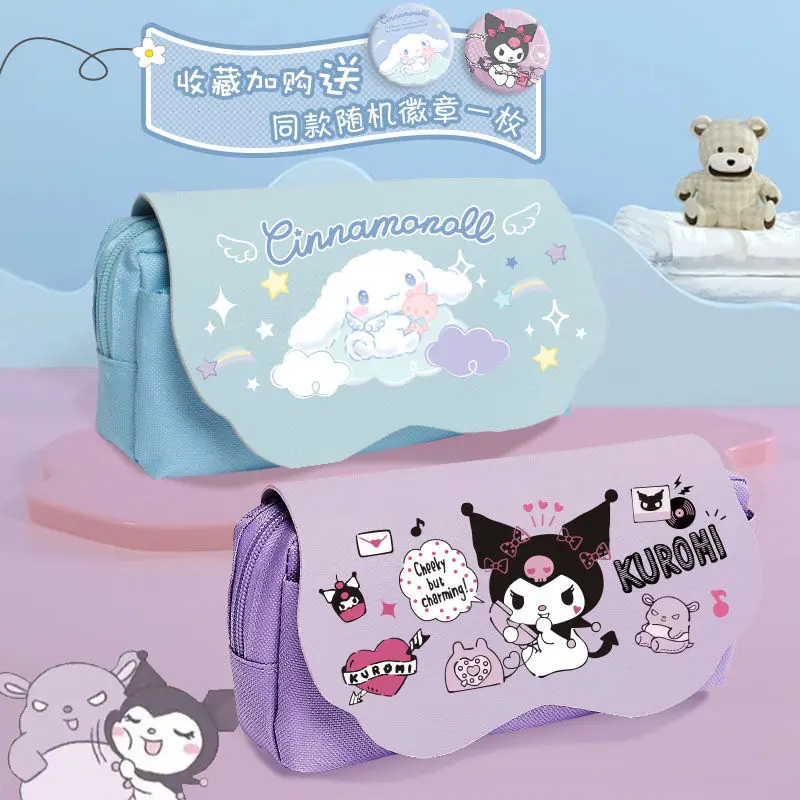 New Sanrio anime cute Pu large capacity pencil bag Kawaii Cinnamoroll Melody Kuromi school supplies pencil bag stationery gift
New Sanrio anime cute Pu large capacity pencil bag Kawaii Cinnamoroll Melody Kuromi school supplies pencil bag stationery gift
