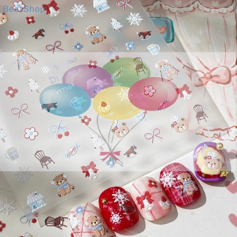 Christmas Snowflake Nail Art Stickers Cartoon Winter Bear Decals DIY New Year Accessories Nail Art Decoration Manicure Supplies
Christmas Snowflake Nail Art Stickers Cartoon Winter Bear Decals DIY New Year Accessories Nail Art Decoration Manicure Supplies