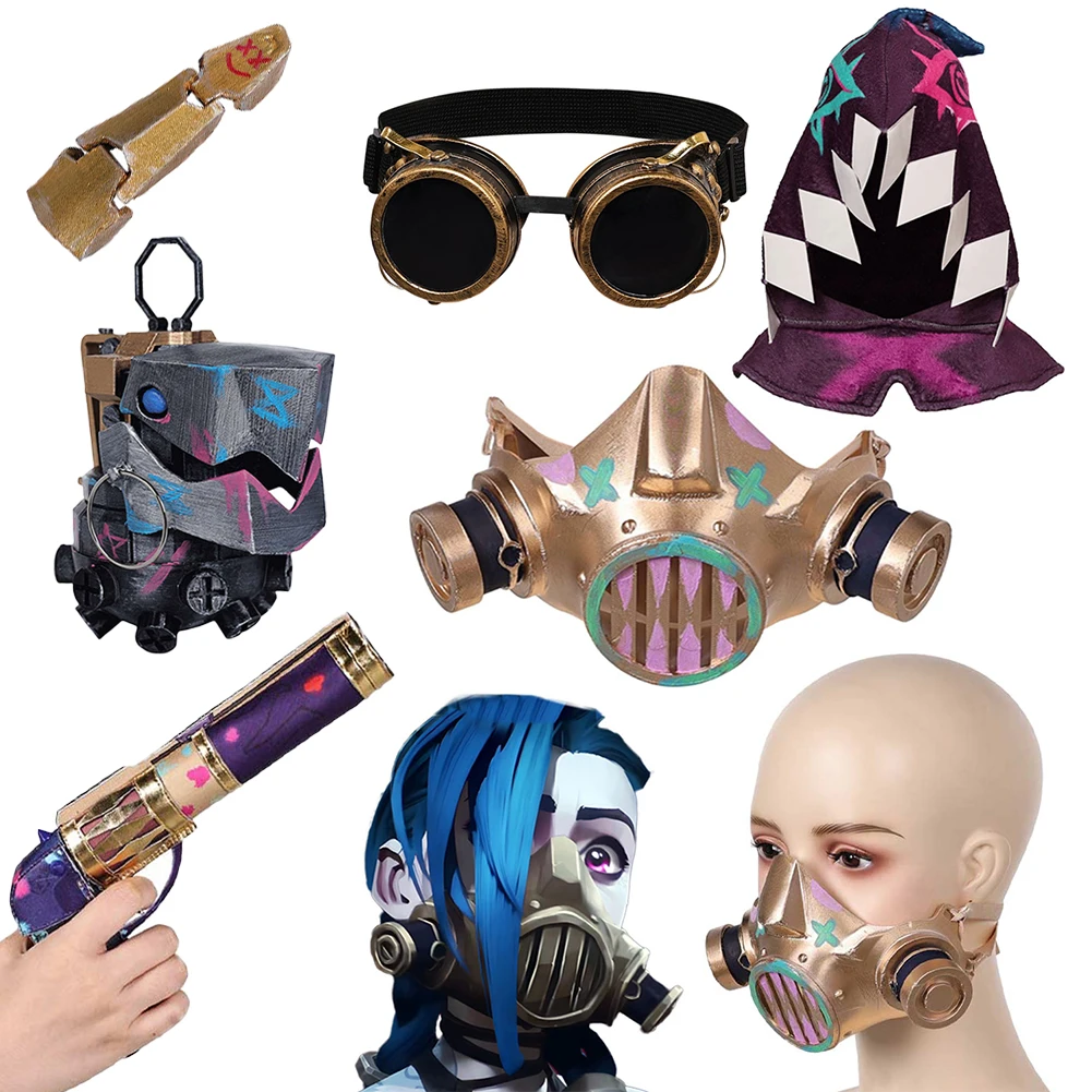 Disguise Arcane Jinx Gasmask 2024 Game LoL TV 2 Cosplay Costume Accessories Adult Women Roleplay Fancy Dress Up Party Props Gift
Disguise Arcane Jinx Gasmask 2024 Game LoL TV 2 Cosplay Costume Accessories Adult Women Roleplay Fancy Dress Up Party Props Gift