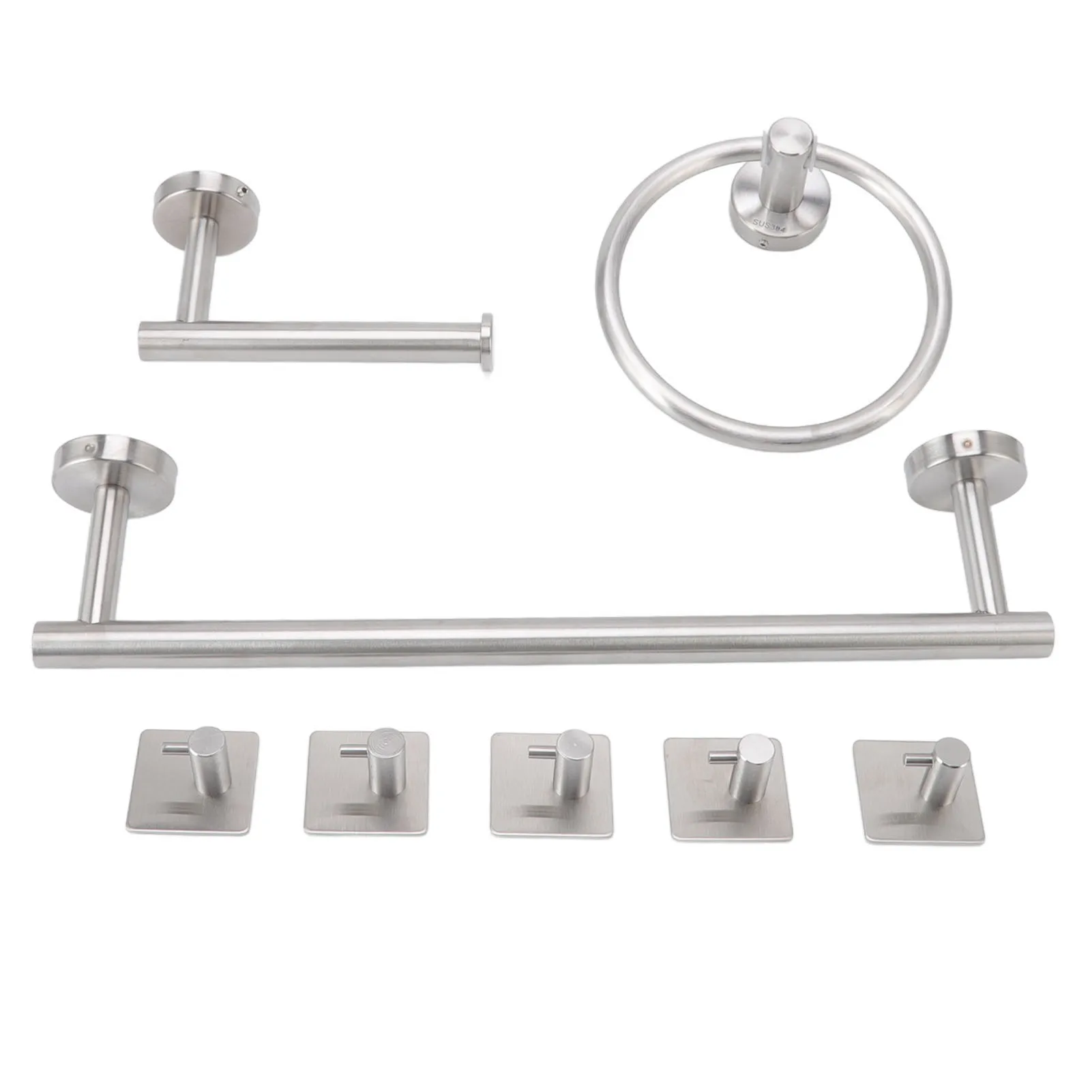 5PCS Bathroom Hardware Set 304 Stainless Steel Towel Bar Towel Ring Toilet Paper Holder Robe Hooks Bathroom Accessories
5PCS Bathroom Hardware Set 304 Stainless Steel Towel Bar Towel Ring Toilet Paper Holder Robe Hooks Bathroom Accessories
