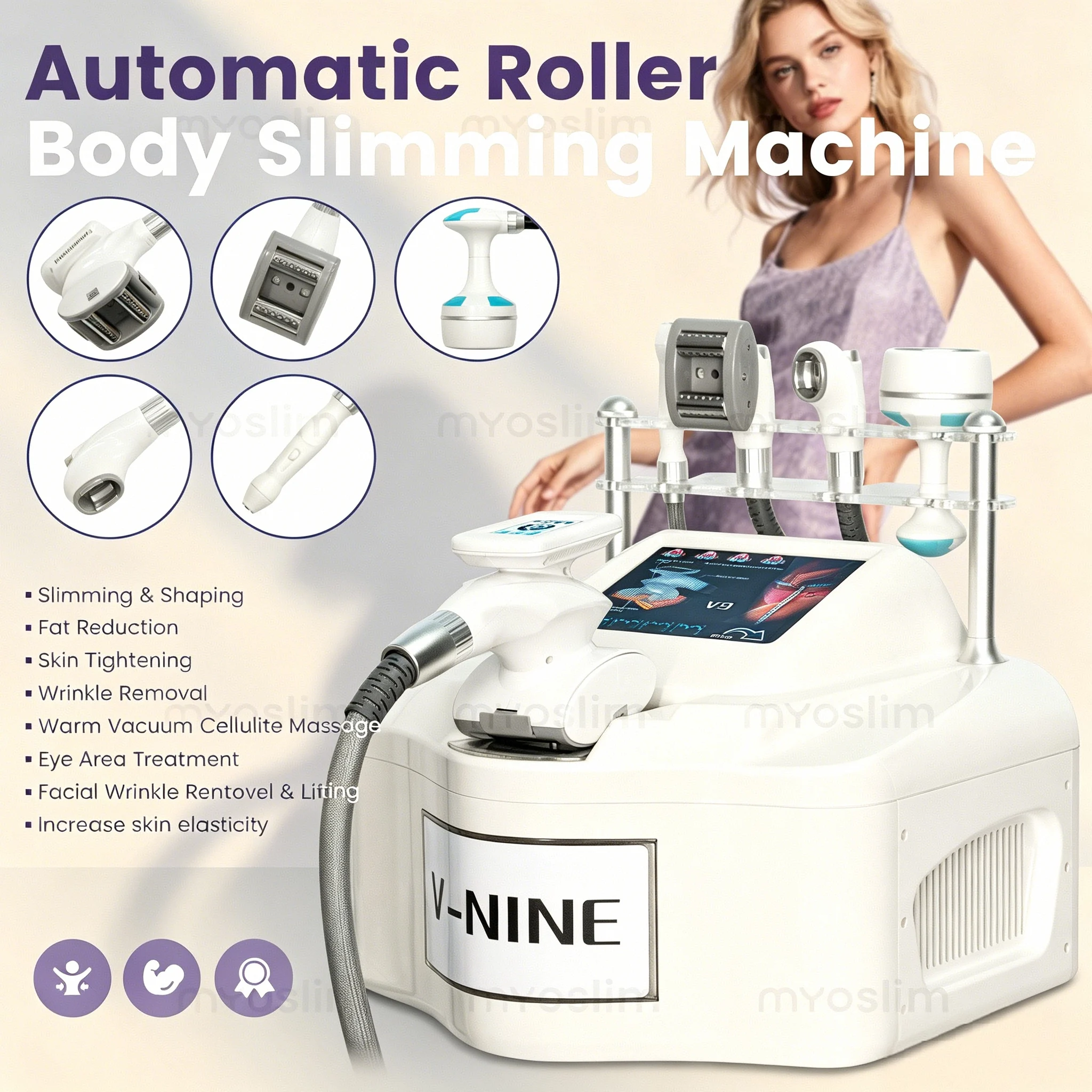 New Products V-NINE V9 V10 Professional CavitationMachine Slimming Machine Vacuum Roller Vela BodySlim Shape Machine
New Products V-NINE V9 V10 Professional CavitationMachine Slimming Machine Vacuum Roller Vela BodySlim Shape Machine