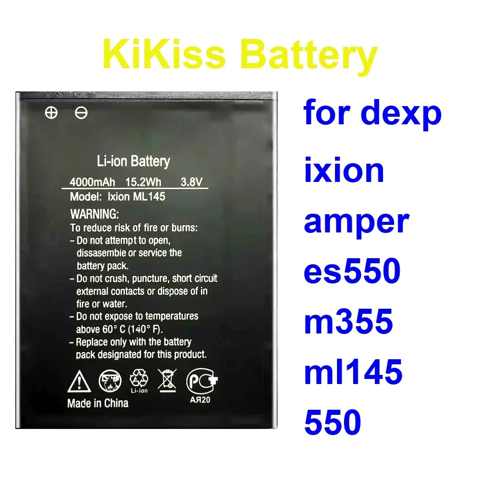 Mobile Phone Battery Long-Lasting ML250 2000-5200Mah For Dexp Ixion Amper ES550 M355 ML145 550
Mobile Phone Battery Long-Lasting ML250 2000-5200Mah For Dexp Ixion Amper ES550 M355 ML145 550