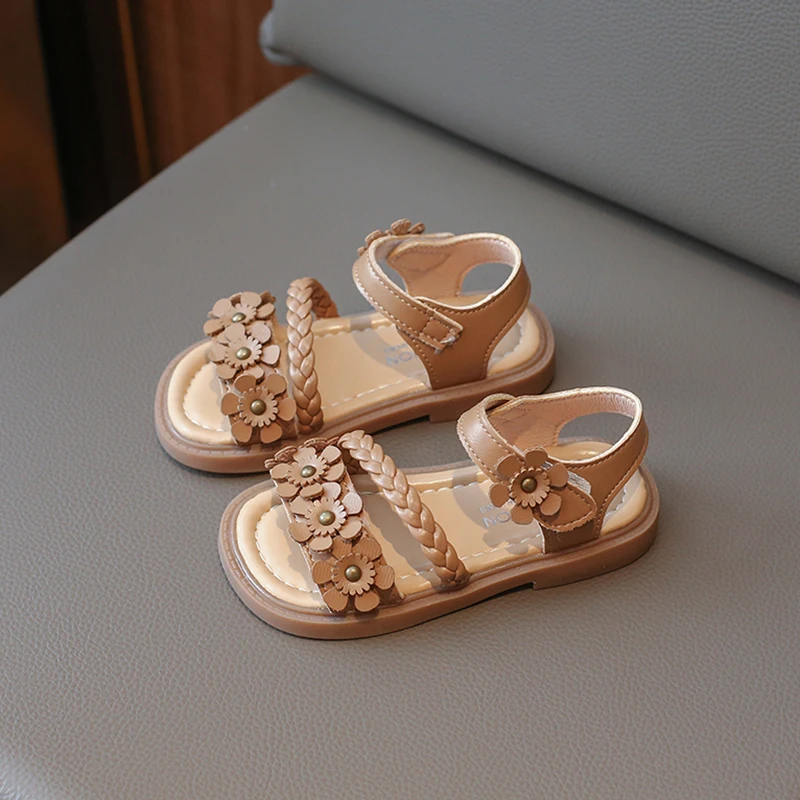 COMFY KIDS Girls Khaki Braided 3D Flower Princess Sandals, Hook-and-Loop Soft Elastic Non-Slip Wear-Resistant Rubber Sole Lightw
COMFY KIDS Girls Khaki Braided 3D Flower Princess Sandals, Hook-and-Loop Soft Elastic Non-Slip Wear-Resistant Rubber Sole Lightw