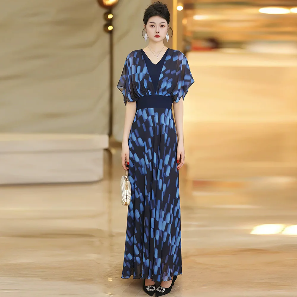 New Women Summer Patchwork Floral Dress Fashion V-Neck Batwing Sleeve High Waist Slim Dress Elegant Flowing A-Line Dress
New Women Summer Patchwork Floral Dress Fashion V-Neck Batwing Sleeve High Waist Slim Dress Elegant Flowing A-Line Dress