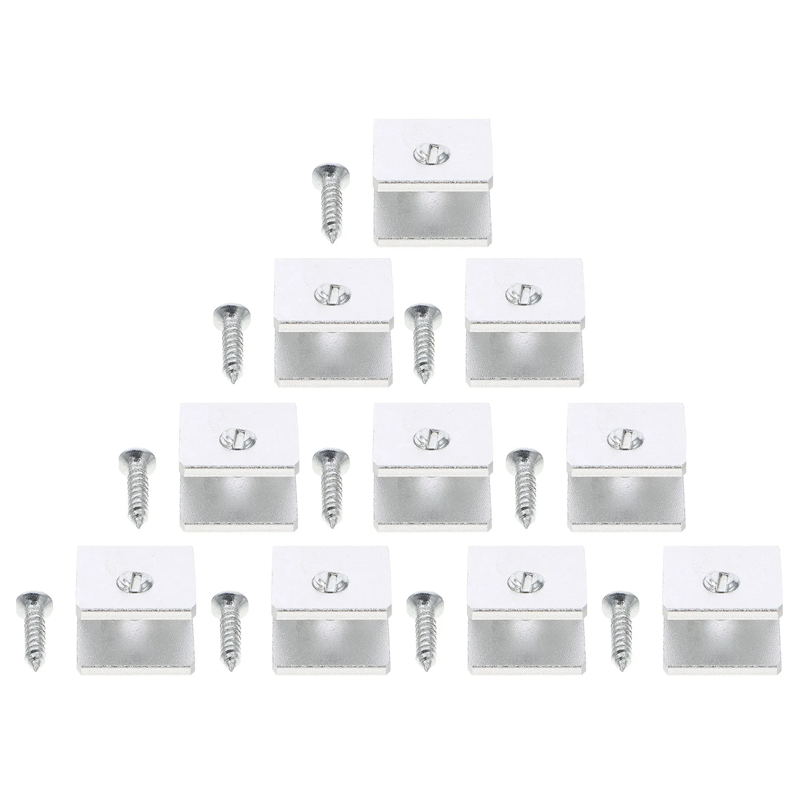 10 Pcs Rack Shelf Glass Sandwich Plate Support Floating Brackets Shower Clamp Shelves Silver Clips
10 Pcs Rack Shelf Glass Sandwich Plate Support Floating Brackets Shower Clamp Shelves Silver Clips
