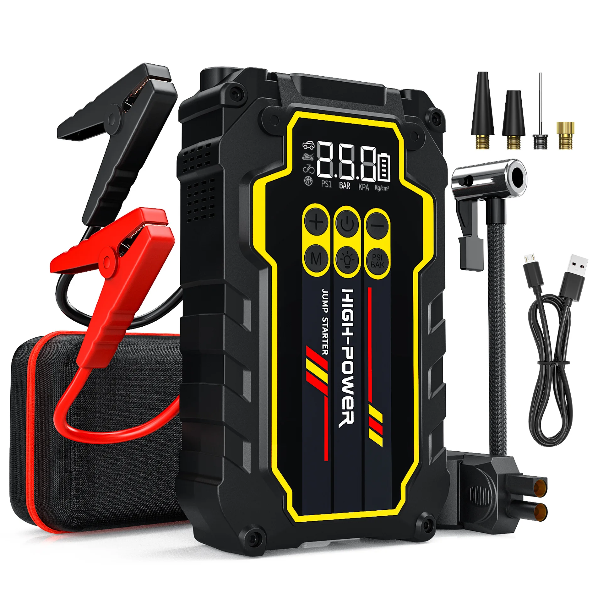 Car Air Pump Emergency Start Power Supply All-in-one Machine Ignition Air Pump Strong Start 12V Car Power Bank
Car Air Pump Emergency Start Power Supply All-in-one Machine Ignition Air Pump Strong Start 12V Car Power Bank