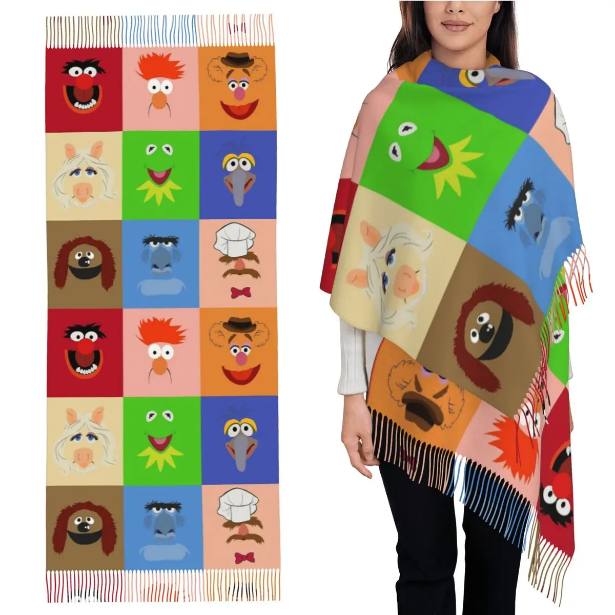 Шарф с кисточками, женские мягкие теплые шали и накидки, длинная осенне-зимняя шаль 
Шарф с кисточками, женские мягкие теплые шали и накидки, длинная осенне-зимняя шаль