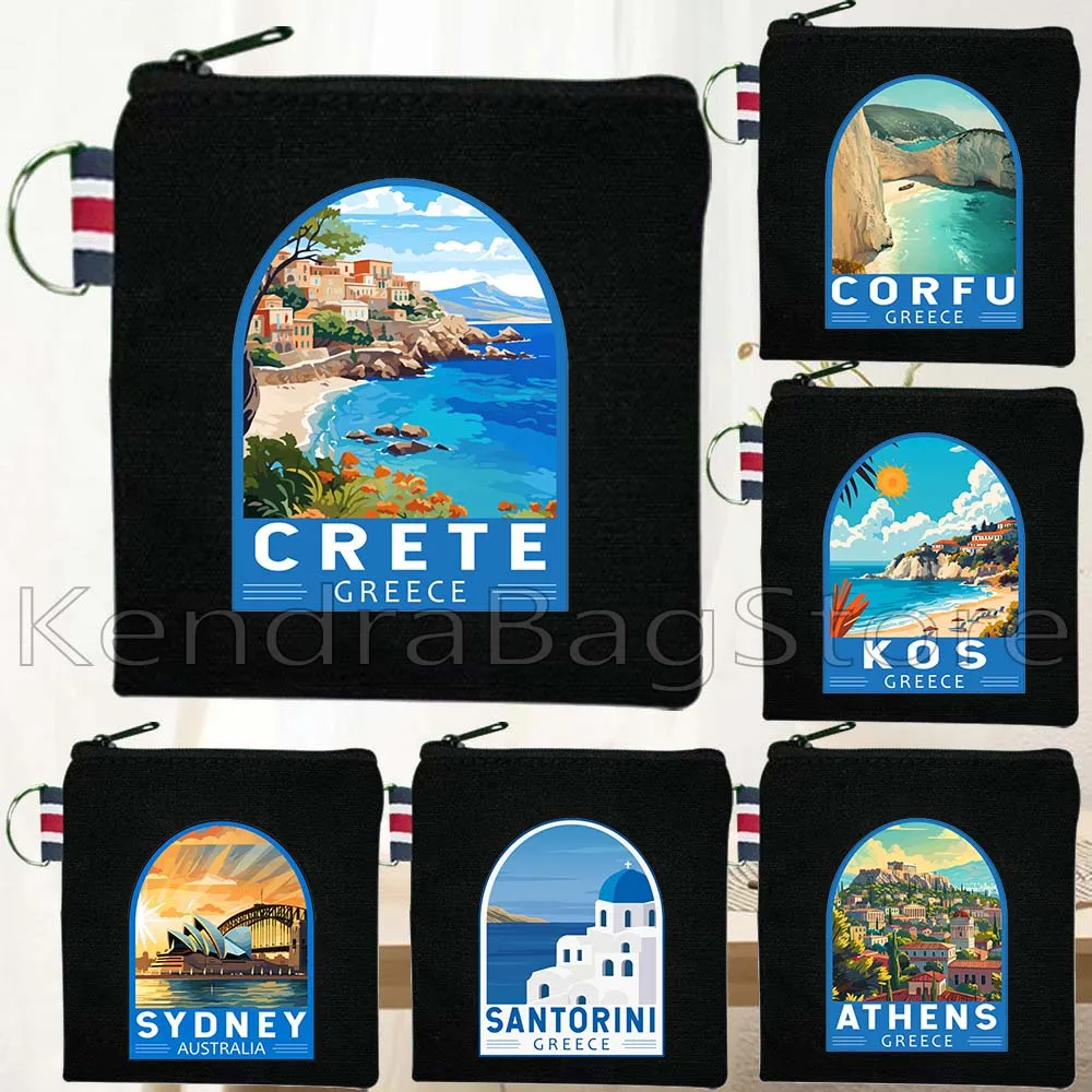 Crete Kos Corfu Santorini Athens Greece Dublin France Edinburgh Sydney Travel Emblem Black Coin Purse Key Case Bag Wallet Pouch
Crete Kos Corfu Santorini Athens Greece Dublin France Edinburgh Sydney Travel Emblem Black Coin Purse Key Case Bag Wallet Pouch