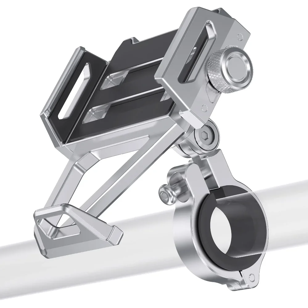 Aluminum Mobile Phone Holder for Motorcycle, Handlebar Bike Phone Mount,Suitable for Cycling, Mountain and Off-road
Aluminum Mobile Phone Holder for Motorcycle, Handlebar Bike Phone Mount,Suitable for Cycling, Mountain and Off-road