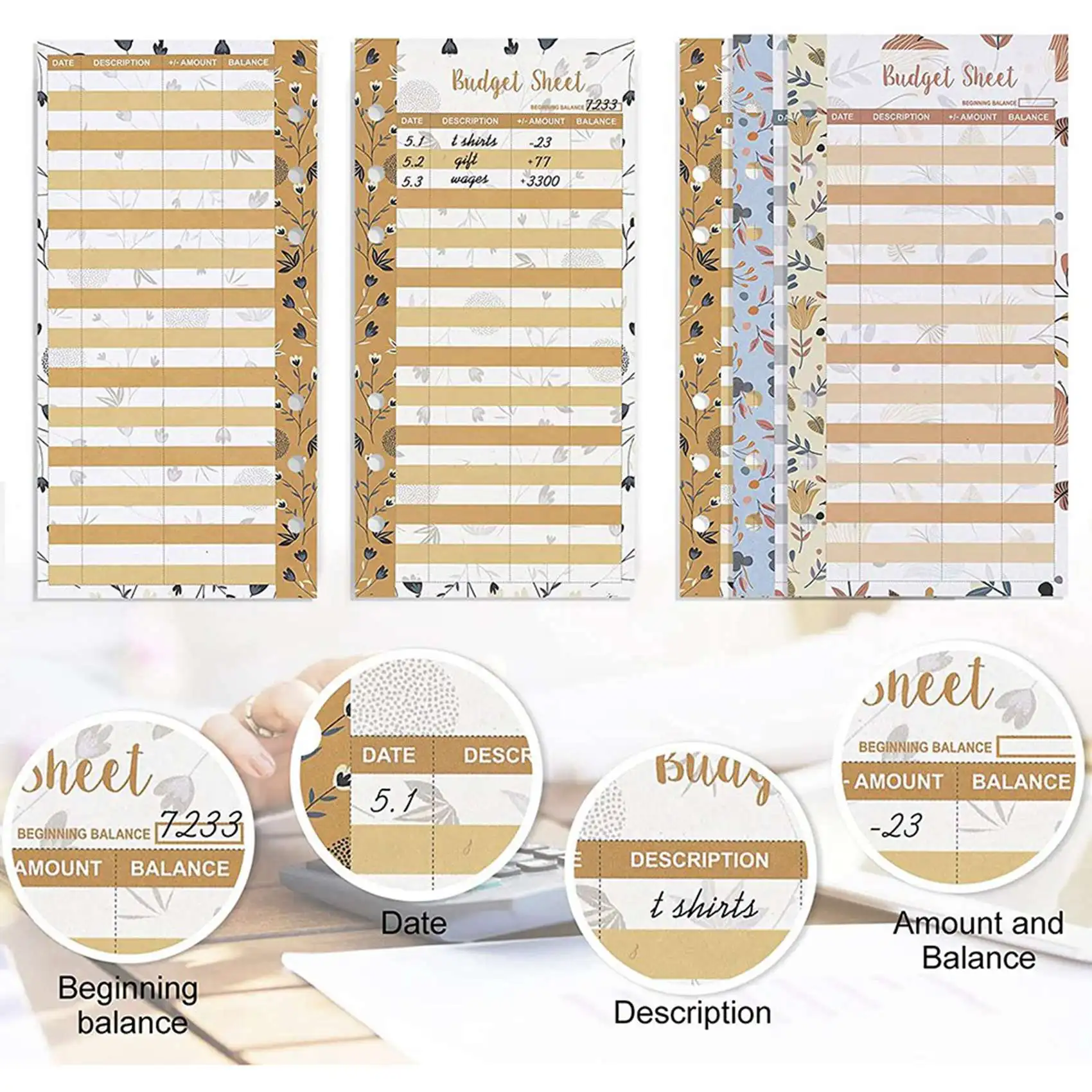 48 Expense Budget Sheets, Money Organizer For A6 Budget Binder -For Cash & Ledger Book, For Wallet, Budget Planner
48 Expense Budget Sheets, Money Organizer For A6 Budget Binder -For Cash & Ledger Book, For Wallet, Budget Planner
