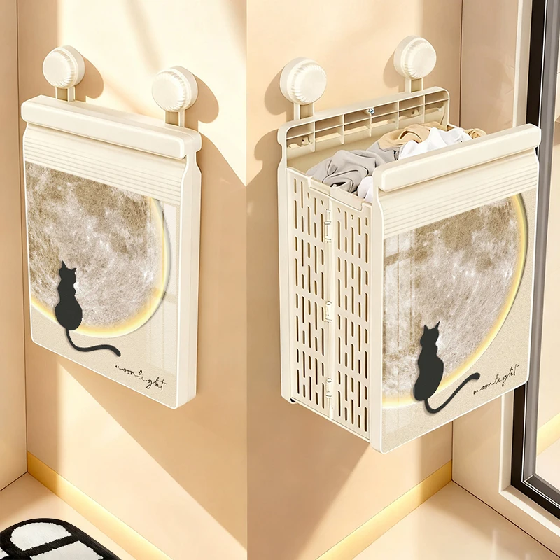 Bathroom Hanging Suction Cup Dirty Laundry Basket Stackable Creative Home Use Laundry Hamper for Clothes Storage in Bathroom
Bathroom Hanging Suction Cup Dirty Laundry Basket Stackable Creative Home Use Laundry Hamper for Clothes Storage in Bathroom