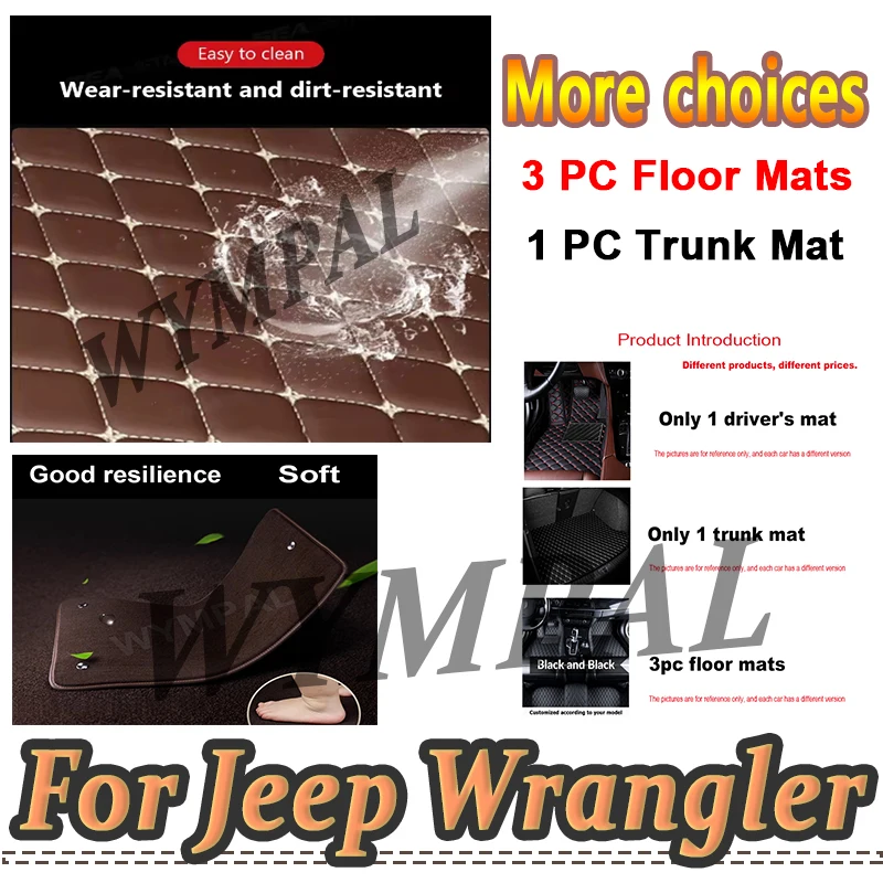 Luxury Car Floor Mats For Jeep Wrangler Four Doors 2018 2019 2020-2024 Custom Auto Carpet Cover Interior Accessories Pads Full
Luxury Car Floor Mats For Jeep Wrangler Four Doors 2018 2019 2020-2024 Custom Auto Carpet Cover Interior Accessories Pads Full