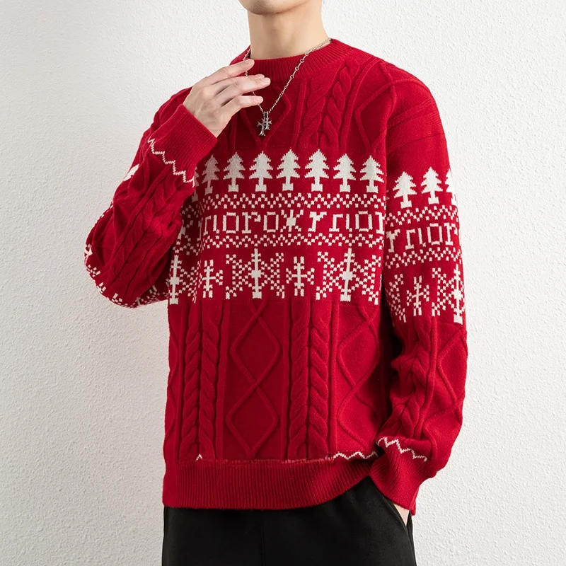 Утепленный осенне-зимний вязаный свитер с круглым вырезом и узором Fair Isle для мужчин, теплая верхняя одежда для подростков и студентов
Утепленный осенне-зимний вязаный свитер с круглым вырезом и узором Fair Isle для мужчин, теплая верхняя одежда для подростков и студентов