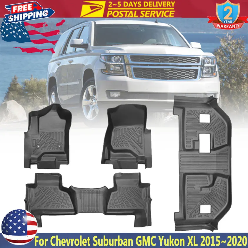 4PCS All Weather Floor Mats Liners For Chevrolet Suburban GMC Yukon XL 2015~2020 TPE Car Trunk Mat 3D Floor Mats Liner Set PHEV & HEV
4PCS All Weather Floor Mats Liners For Chevrolet Suburban GMC Yukon XL 2015~2020 TPE Car Trunk Mat 3D Floor Mats Liner Set PHEV & HEV