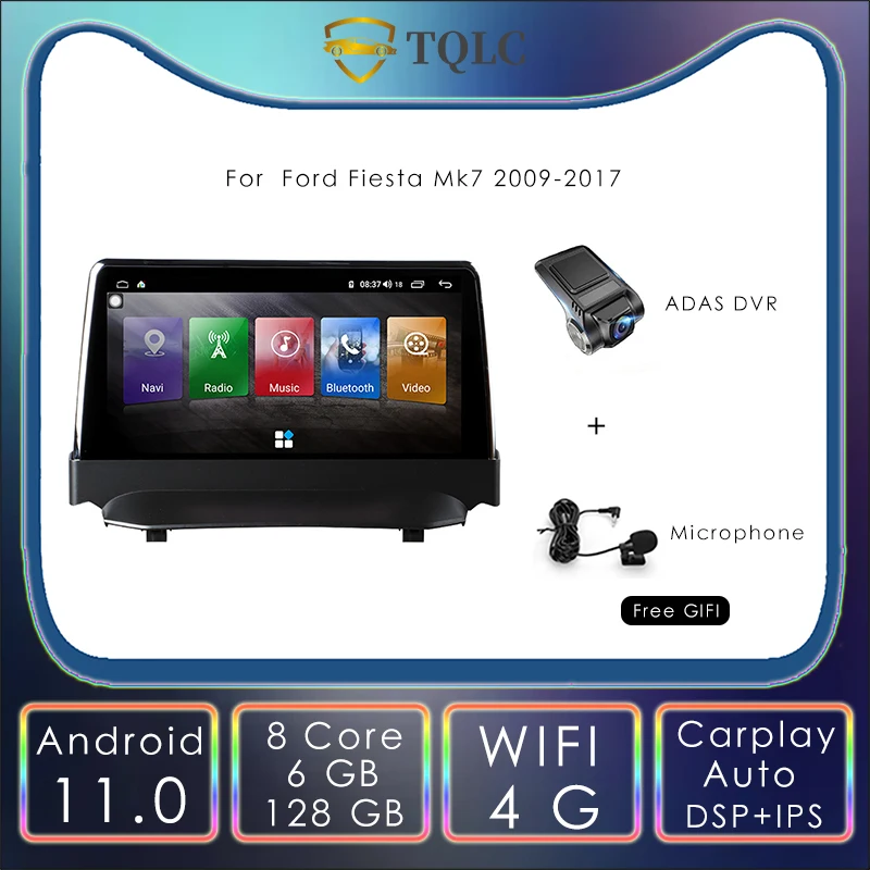Автомагнитола на Android 11,0 для Ford Fiesta Mk7, 9,66 дюйма, Carplay, Wi-Fi, GPS-навигация, головное устройство мультимедийной системы 2009-2017
Автомагнитола на Android 11,0 для Ford Fiesta Mk7, 9,66 дюйма, Carplay, Wi-Fi, GPS-навигация, головное устройство мультимедийной системы 2009-2017