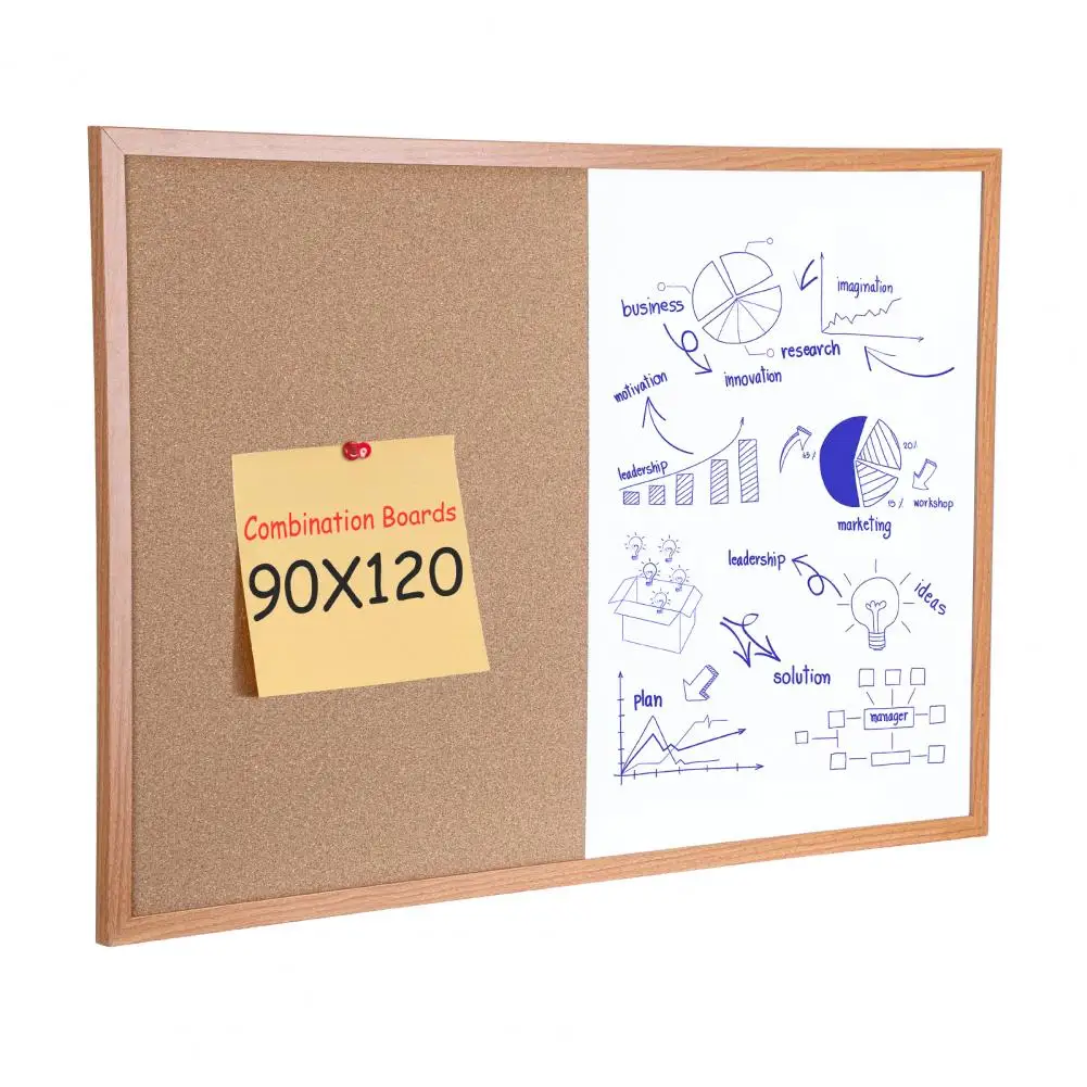 Wood Frame Dry-Erase Cork Combo Board, Magnetic Whiteboard & Bulletin Vision Board with Markers Push Pins for Home Office School
Wood Frame Dry-Erase Cork Combo Board, Magnetic Whiteboard & Bulletin Vision Board with Markers Push Pins for Home Office School
