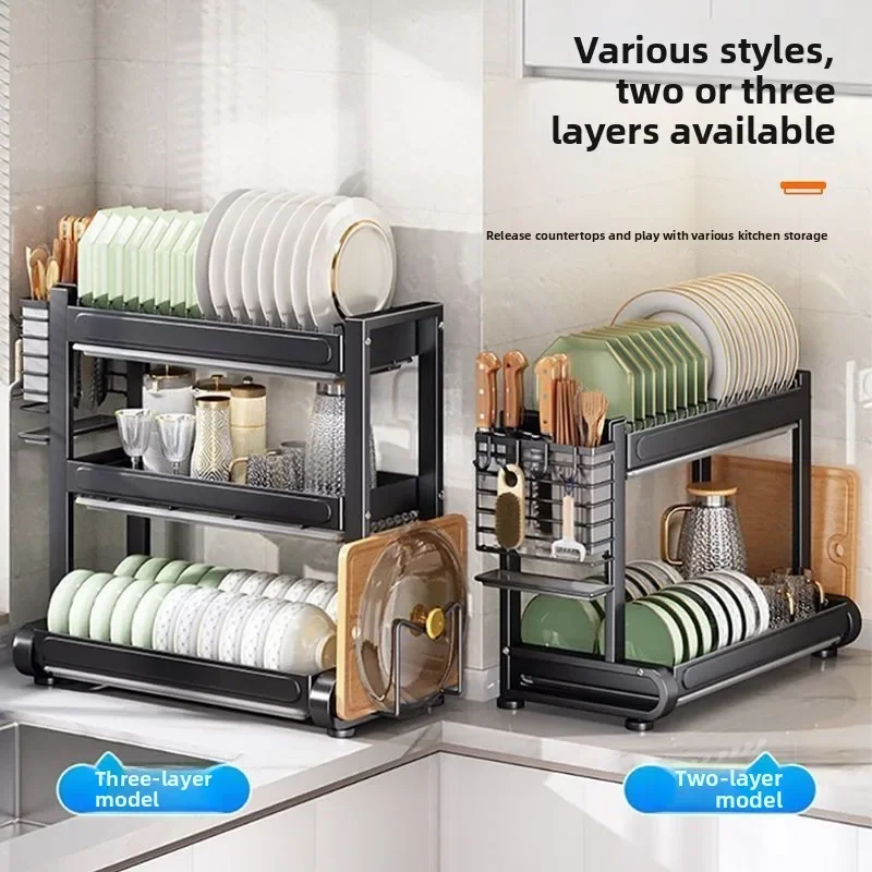 Modern Countertop Storage Stainless Steel Drain Dish Rack Kitchen Shelf Multifunctional Shelf Drain Dish Rack
Modern Countertop Storage Stainless Steel Drain Dish Rack Kitchen Shelf Multifunctional Shelf Drain Dish Rack