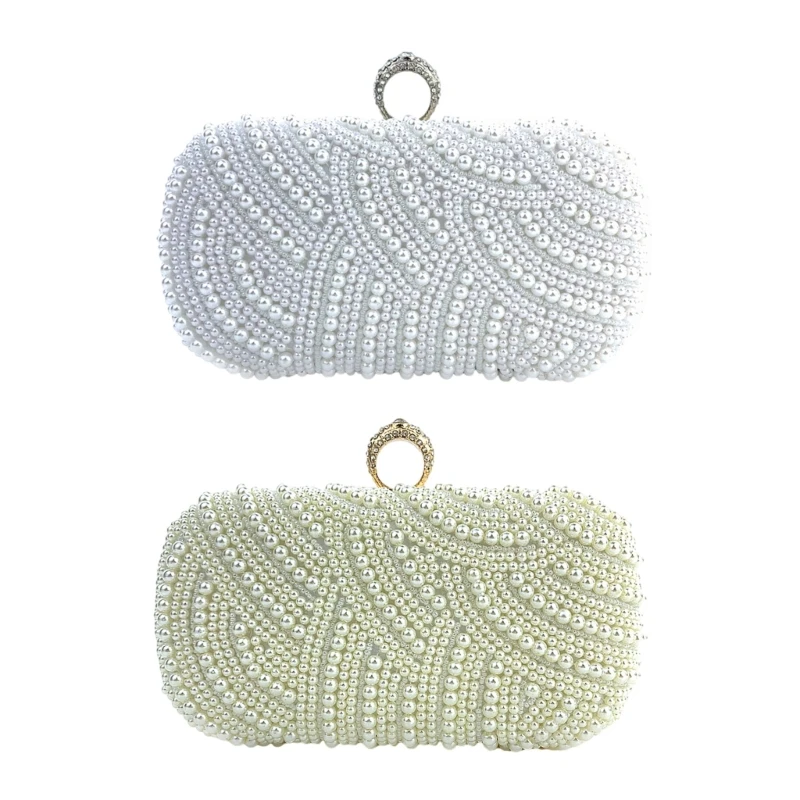 Elegant Imitation Pearl Beaded Clutch Purse Evening Bag Women Banquet Prom Party Handbag with Removable Chain Shoulder Bag
Elegant Imitation Pearl Beaded Clutch Purse Evening Bag Women Banquet Prom Party Handbag with Removable Chain Shoulder Bag