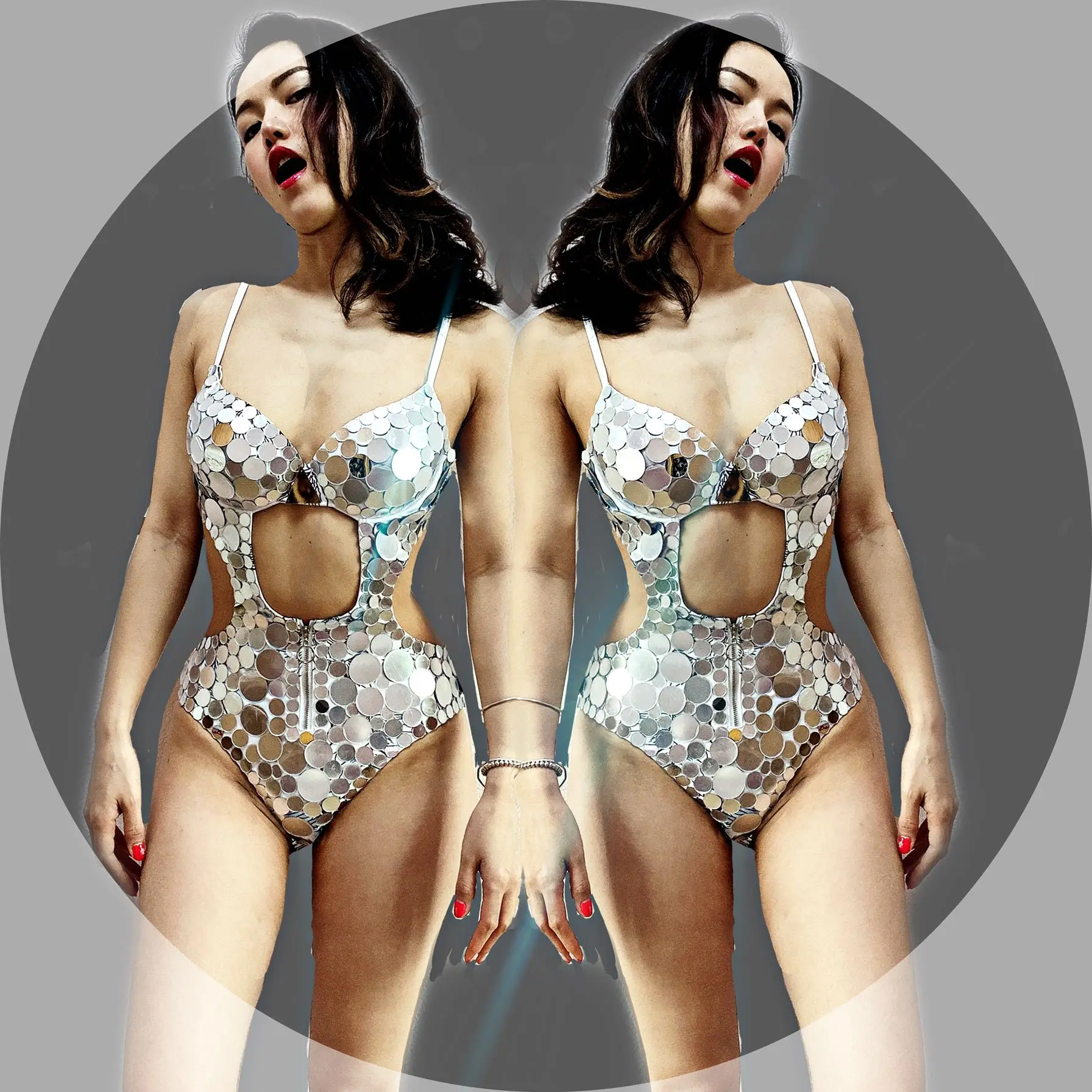 New Club Singer Costume Mirror Bodysuit Sexy Hollow Leotard Nightclub Gogo Dance Costume Jazz Pole Dance Clothing Stage Wear
New Club Singer Costume Mirror Bodysuit Sexy Hollow Leotard Nightclub Gogo Dance Costume Jazz Pole Dance Clothing Stage Wear