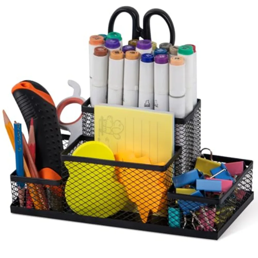 Pen Holder and Desk Organizer, Office Caddy Storage for School Home Office
Pen Holder and Desk Organizer, Office Caddy Storage for School Home Office