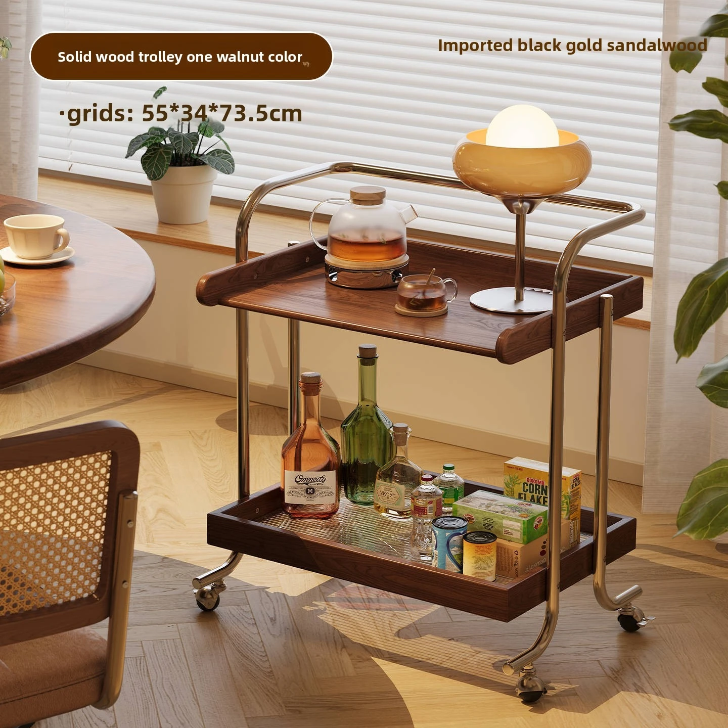 Mobile edge table made of ebony wood, high-end antique style sofa edge table, living room coffee table, storage rack cart
Mobile edge table made of ebony wood, high-end antique style sofa edge table, living room coffee table, storage rack cart