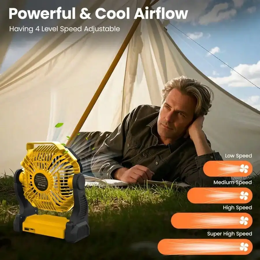Portable Camping Tent Fan With LED Light & 10400mAh Rechargeable Battery – Quiet Outdoor Fan And Power Bank For Travel, Hiking, Home, Desk, And Sleeping,Travel Essentials Hand Held Fan,Portable Fans
Portable Camping Tent Fan With LED Light & 10400mAh Rechargeable Battery – Quiet Outdoor Fan And Power Bank For Travel, Hiking, Home, Desk, And Sleeping,Travel Essentials Hand Held Fan,Portable Fans