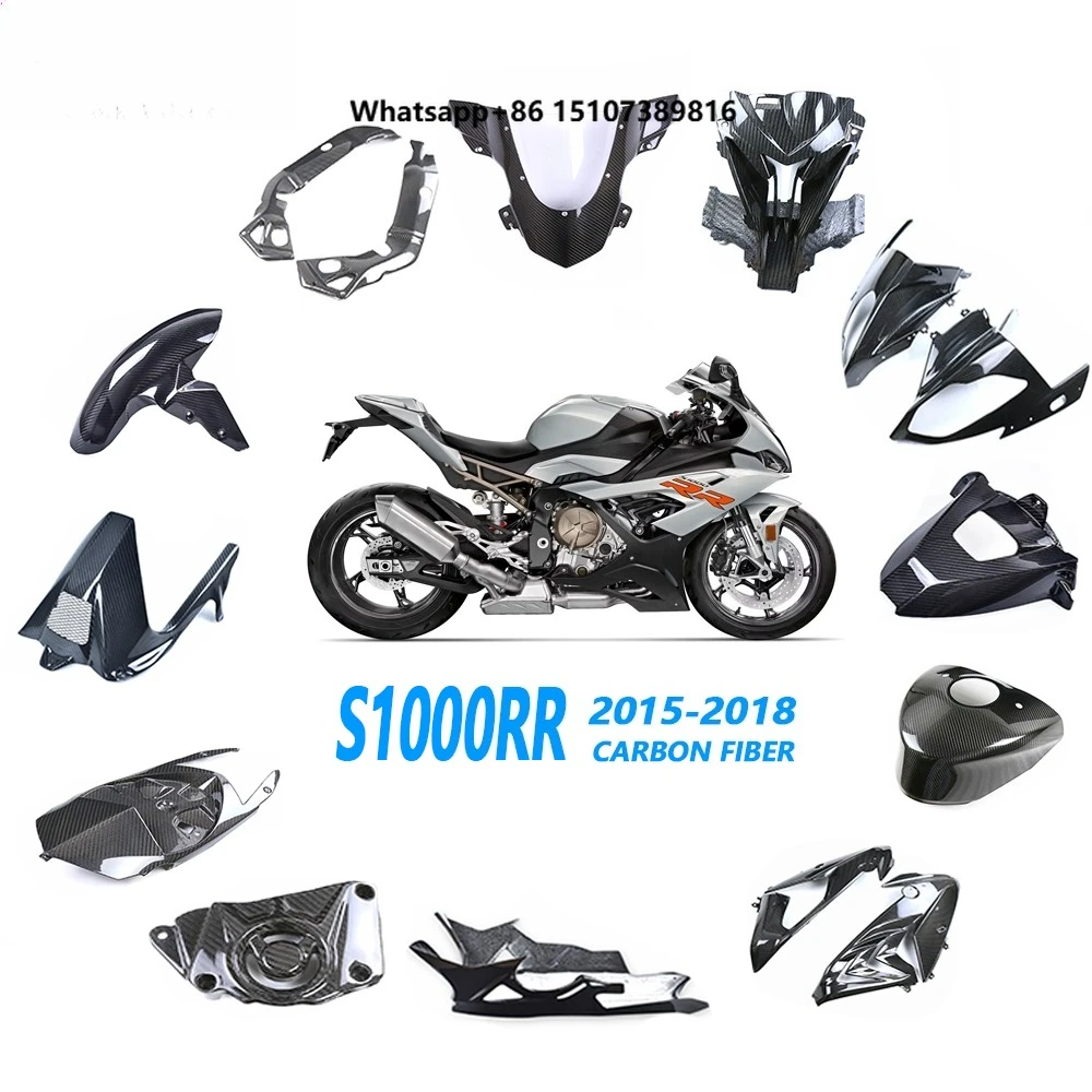 Carbon Real Full Pre-preg Dry Carbon Fiber Motorcycle Full Set Carbon Fairings for S1000RR 2015-2018
Carbon Real Full Pre-preg Dry Carbon Fiber Motorcycle Full Set Carbon Fairings for S1000RR 2015-2018