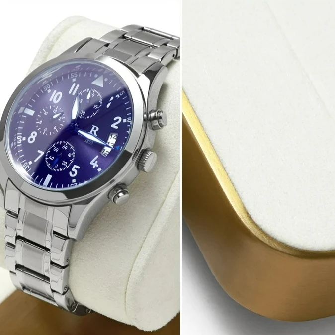 New white microfiber metal watch display props, high-end watch display rack 
New white microfiber metal watch display props, high-end watch display rack