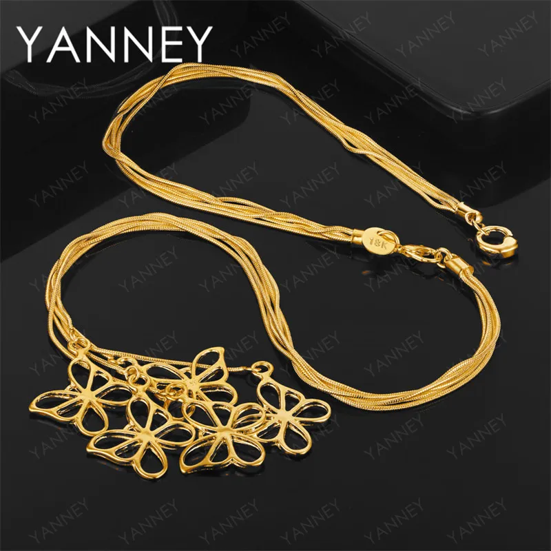 925 sterling silver 18K gold 18-inch exquisite butterfly necklace for women fashion jewelry accessories gift ornaments
925 sterling silver 18K gold 18-inch exquisite butterfly necklace for women fashion jewelry accessories gift ornaments